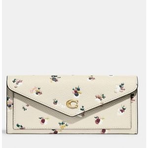 Wyn Soft Wallet With Paint Dab Floral Print